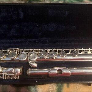 Silver Flute with Case